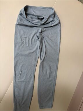 Zobha Light Gray Fold-Over Waist Leggings
